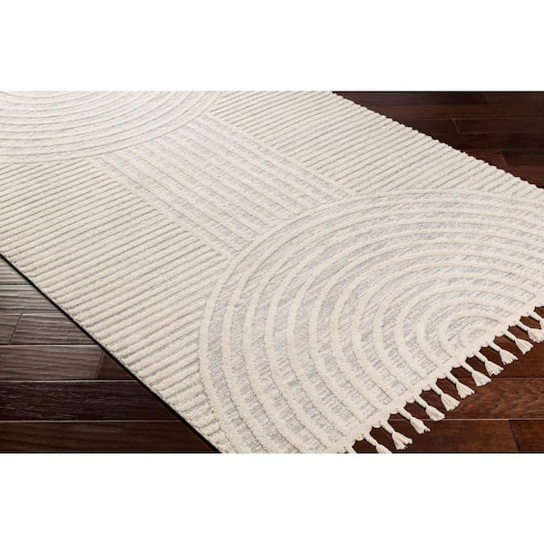 Nora Cream/Medium Gray 8 ft. x 12 ft. Geometric Indoor Area Rug