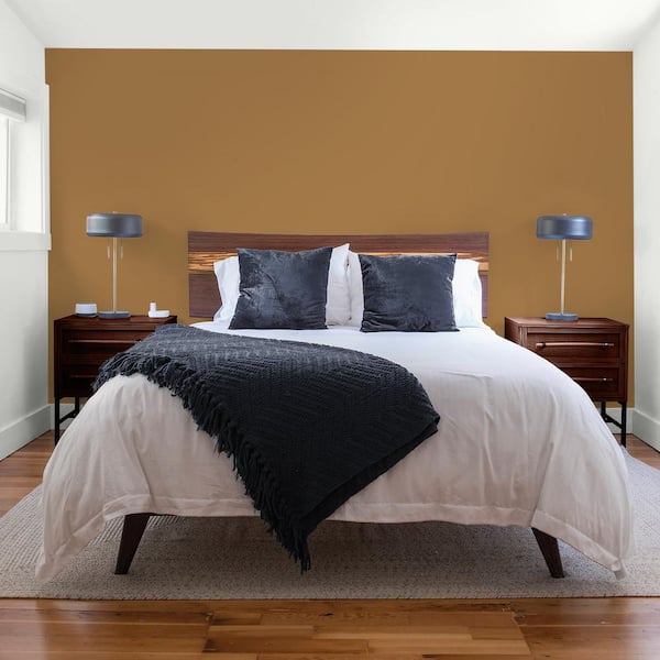 Glidden Premium 1 gal. PPG1087-7 Chewy Caramel Flat/Matte Interior
