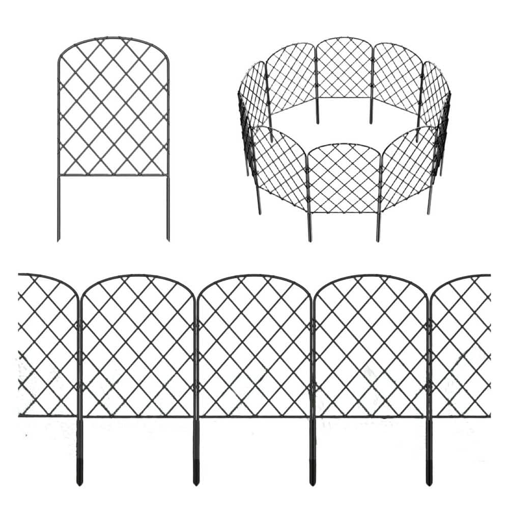 25 Pack Steel Decorative Garden Fence Total 27 ft. (L) x 24 in. (H) Animal 