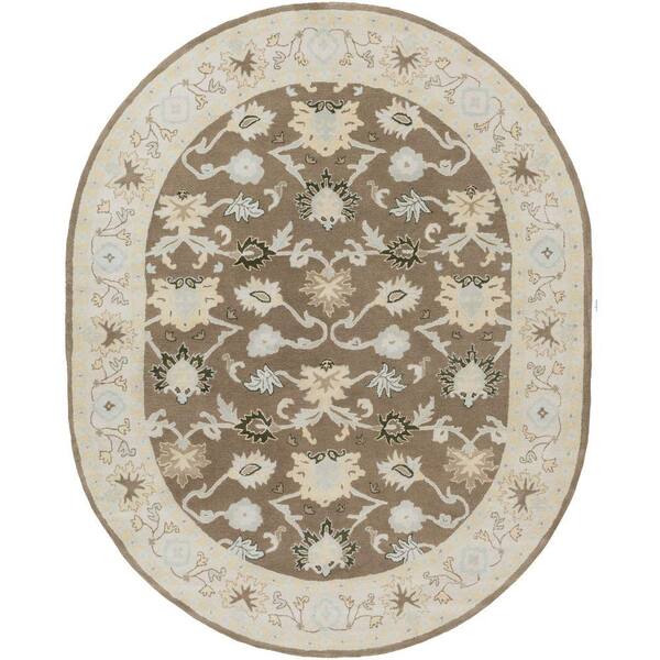 Artistic Weavers Cicero Olive 6 ft. x 9 ft. Oval Indoor Area Rug