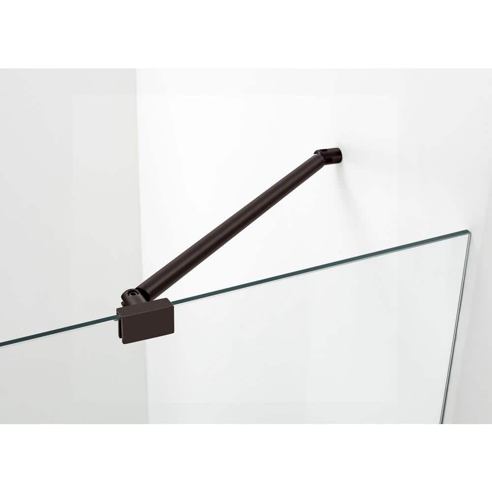 Nautis 66" x 72" Frameless Clear Tempered Glass Shower Door in Bronze
