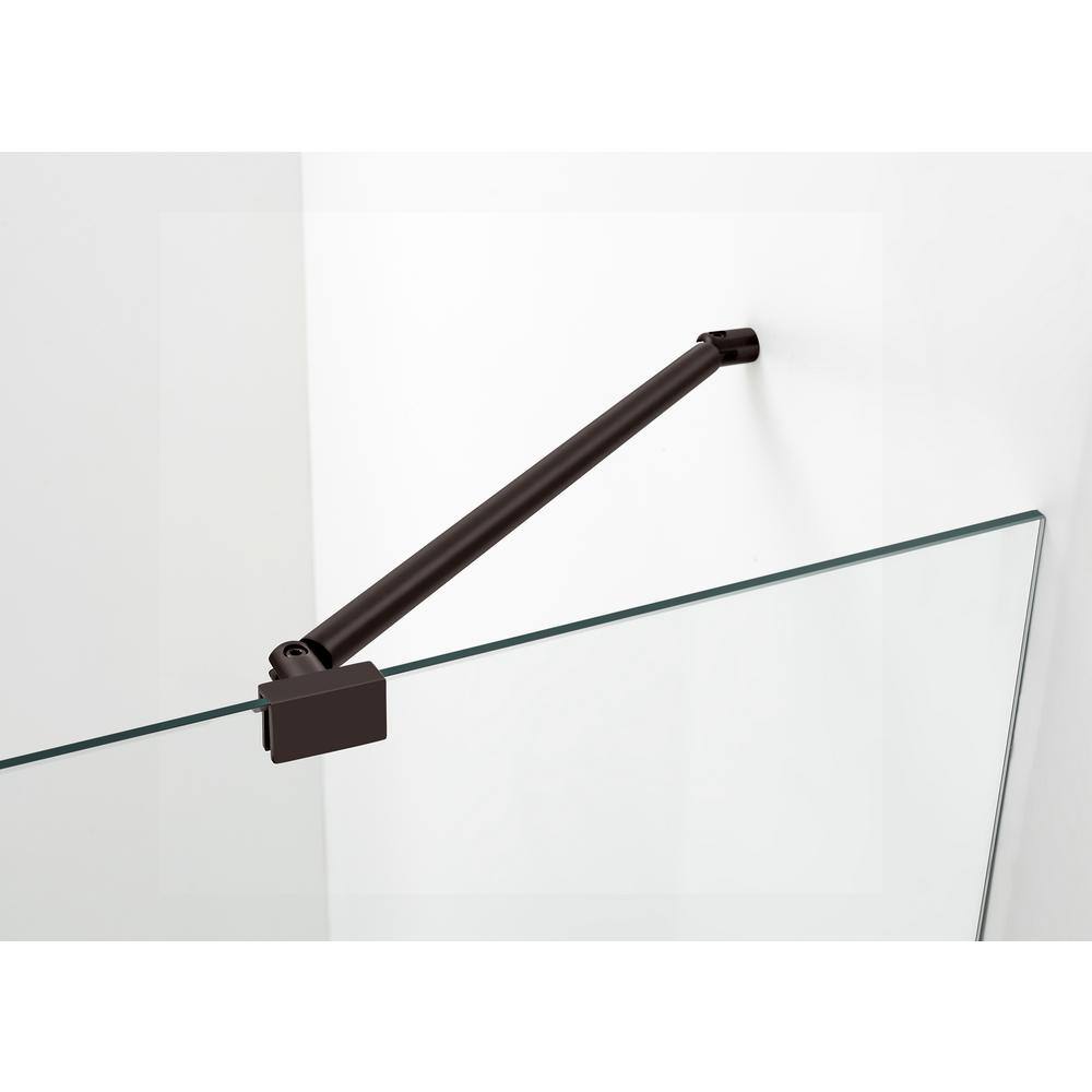 Aquadica Frameless 30" x 72" Bronze Hinged Shower Enclosure with Clear Glass