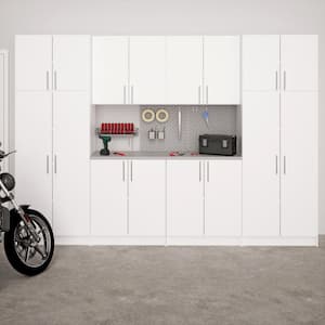 Elite 128 in. W x 89 in. H x 16 in. D Home Storage Cabinet Set - White - 8 Piece