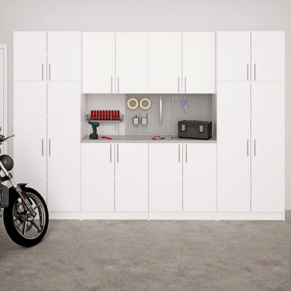 Prepac Elite 128 in. W x 89 in. H x 16 in. D Home Storage Cabinet Set - White - 8 Piece