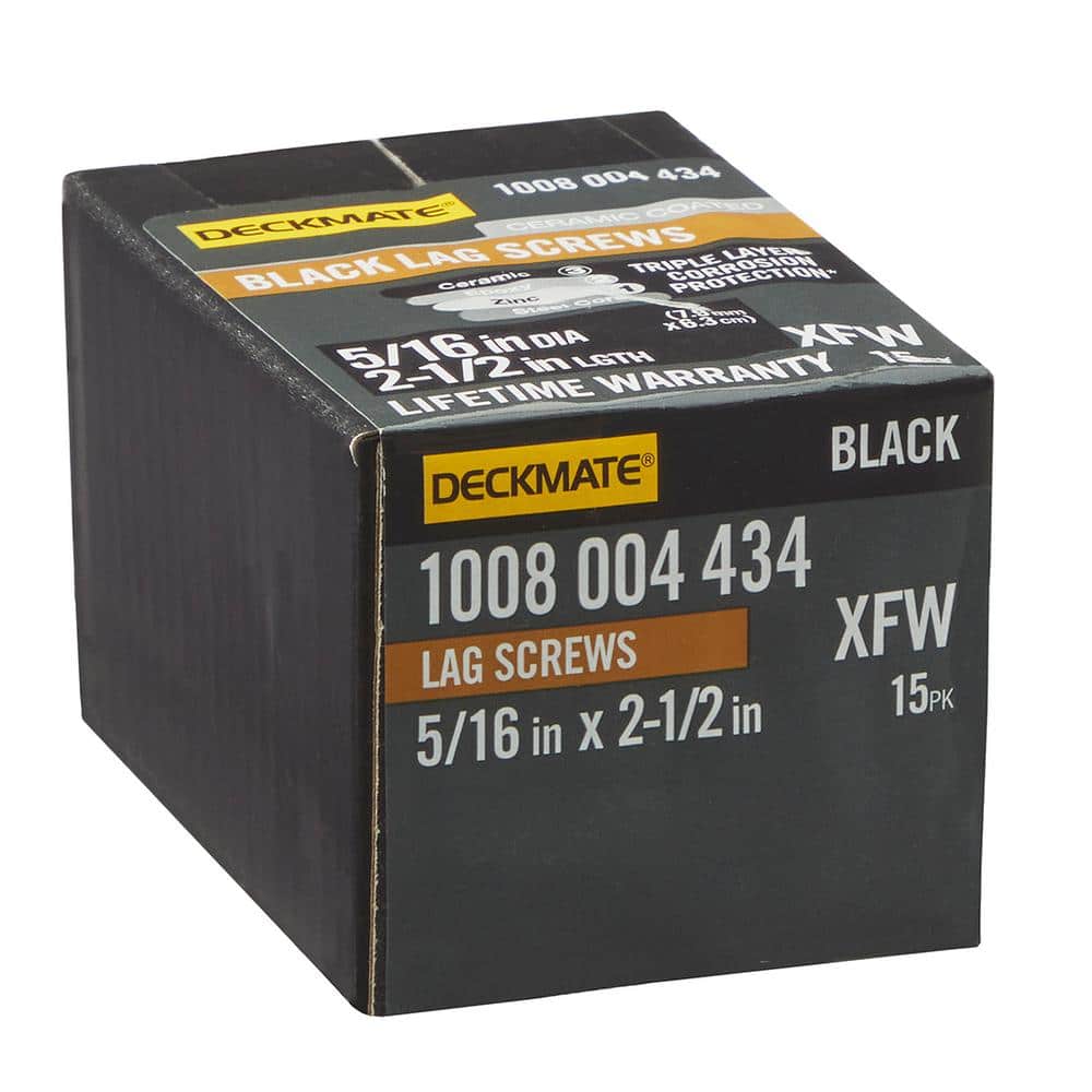 5/16 in. x 2-1/2 in. Black Exterior Hex Head Lag Screw (15-Pack) price history on PriceWatchPro