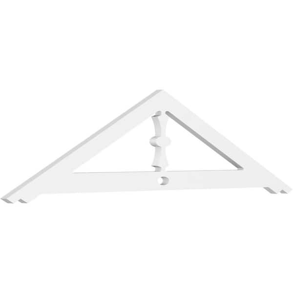 Ekena Millwork 1 in. x 48 in. x 12 in. (6/12) Pitch Artisan Gable Pediment Architectural Grade PVC Moulding