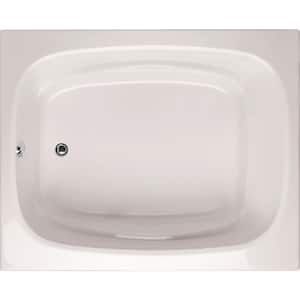 Alexis 60 in. x 48 in. Reversible Drain Drop-in Air Bath Bathtub in White