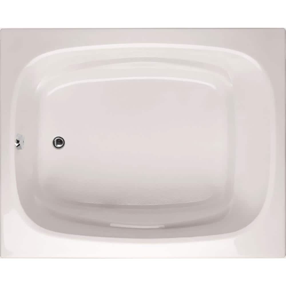 Alexis 60" White Acrylic Drop-In Bathtub with Jets