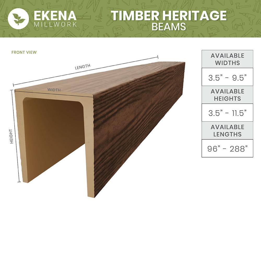 Natural White Oak Faux Wood 192" Ceiling Beam