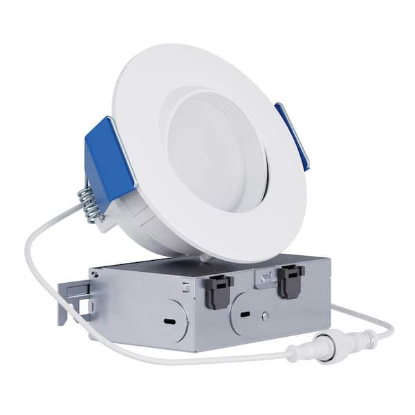 HALO RA 4 in. Integrated LED Recessed Light Trim, 600 Lumens/900 Lumens, 5 Selectable CCT, D2W, 120-Volt, DM