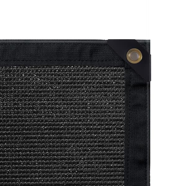 Shatex 3 ft. x 16 ft. Edge Reinforced Grommets-Free Privacy Fence Screen 95% Blockage Garden Gazebo Backyard Shade Cover, Black