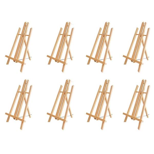 8-Pack 16 in. Tabletop A-Frame Tripod Display Easel Portable Holder Stand for Painting Party Canvases Photos