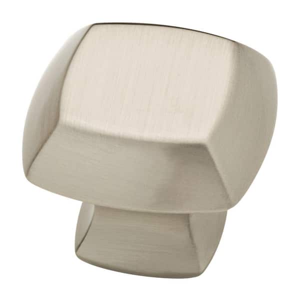 (4-Pack) Mandara 1-1/4 in. Classic Satin Nickel Square Cabinet Knobs