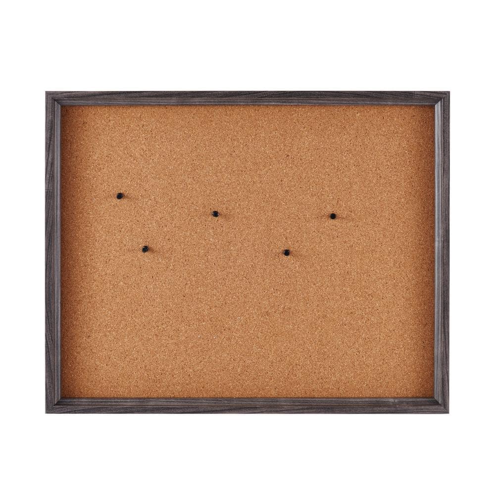 21 x 17 in. Gray Framed Cork Board
