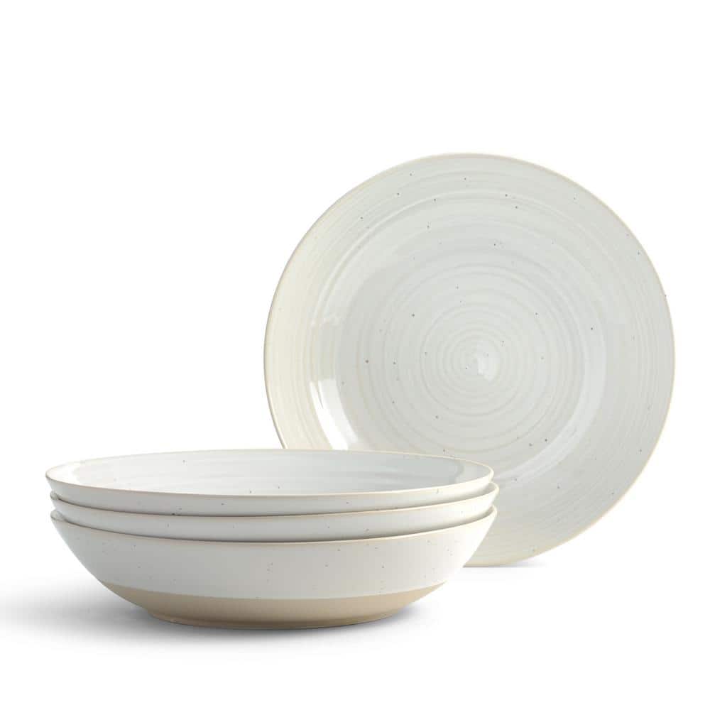 Siterra 16-Piece White Ceramic Dinnerware Set