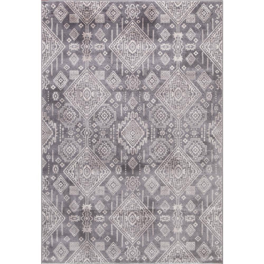 Lara Santa Fe Gray 7 ft. x 9 ft. Area Rug price history on PriceWatchPro
