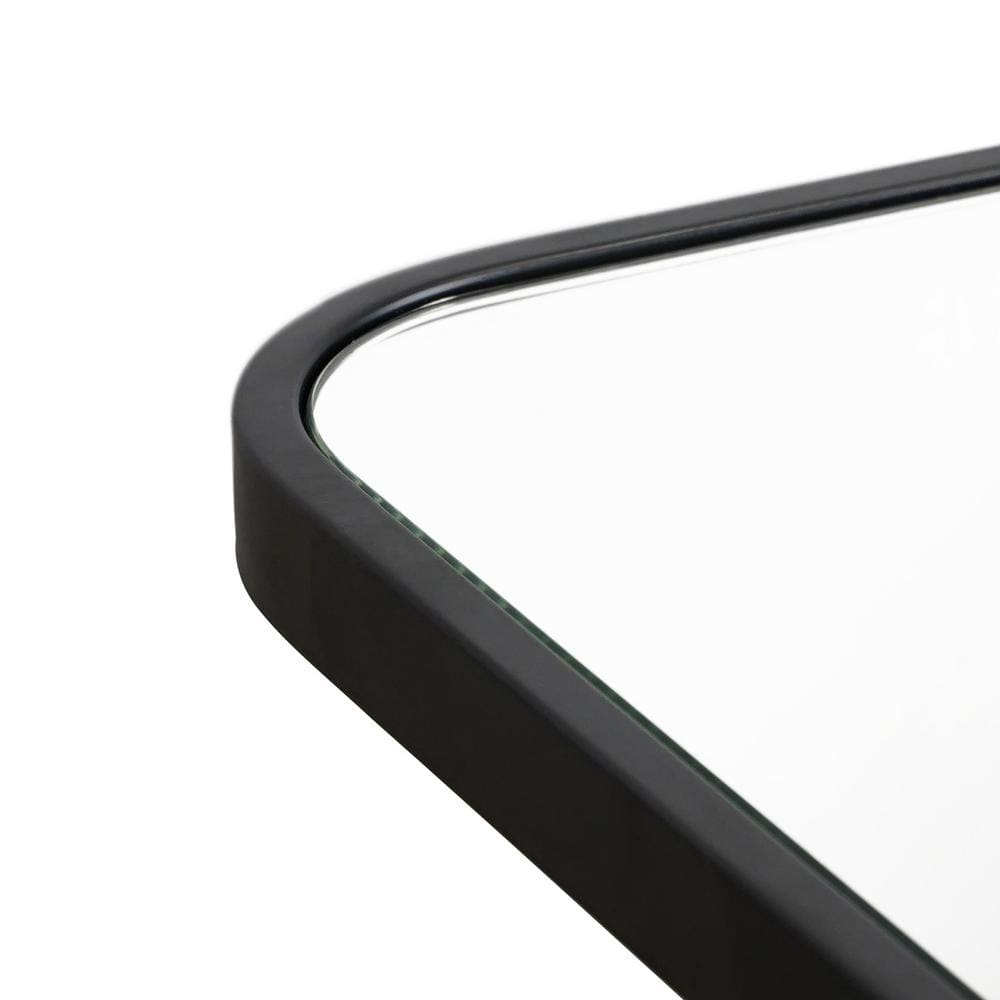 Trinity 32" x 22" Black Wood Full Length Rectangular Mirror