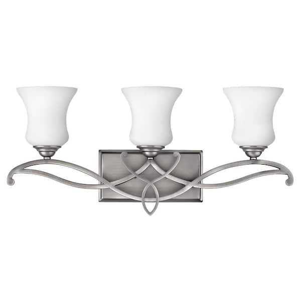 HINKLEY Brooke 24 in. 3-Light Antique Nickel Vanity Light