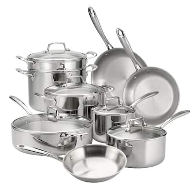 Cuisinart Copper Collection 8-Piece Stainless Steel Tri-Ply Cookware Set  CTPP8 - The Home Depot