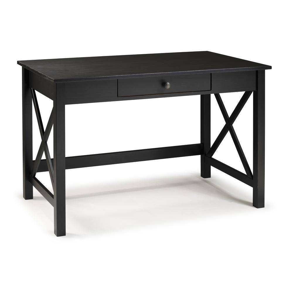 Linon Home Decor Ramsey Black Laptop Desk with 1 Drawer THD02085 The