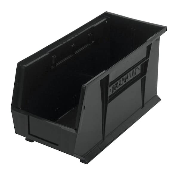 QUANTUM STORAGE SYSTEMS Ultra-Series 5-Gal. Stack and Hang Storage Tote in Black (6-Pack)
