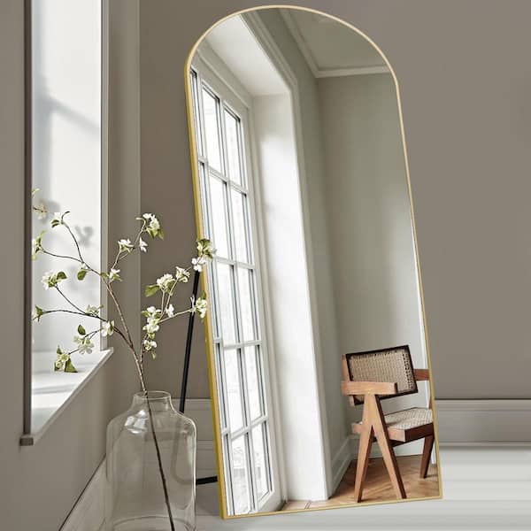 Elevens 71 In X 32 Large And Wide, Gold Full Length Mirror Home Depot