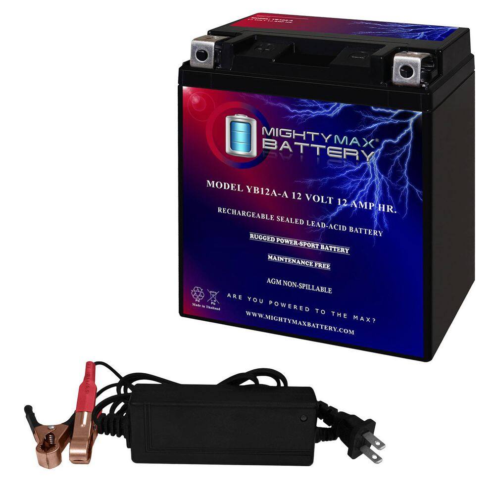 thumbnail image 2 of Mighty Max YB12A-A 12V 12AH Battery – Replaces Honda CB350 Super Sport (1968-1974) – Lead Acid 2 of 6