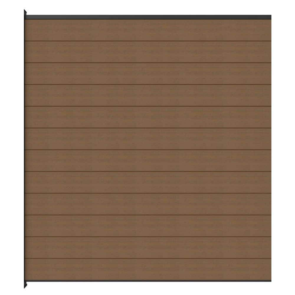 UltraEasy Flat Style Enclosures 6 ft. x 6 ft. Peruvian Teak Composite Horizontal Fence Panel Kit with Black Frame price history on PriceWatchPro