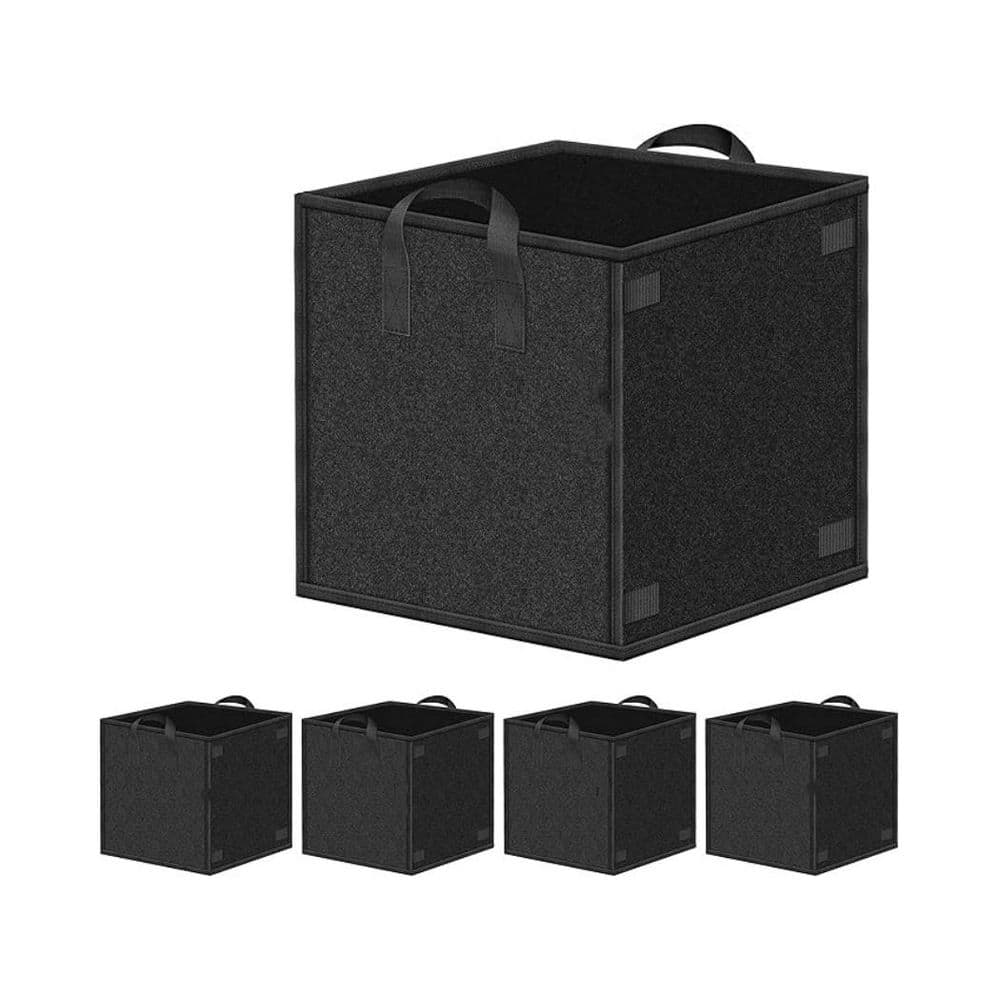 7 Gallon Square Black Thick Fabric Indoor Outdoor Planting Pots with Handles for Garden 5 Pack price history on PriceWatchPro