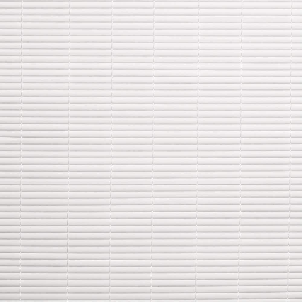 Cordless Solstice 72" White Vinyl Roll-Up Outdoor Blind