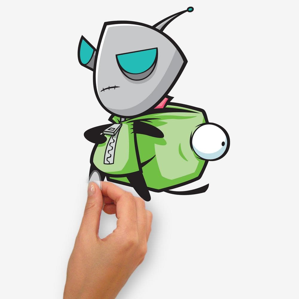 Invader Zim Green and Black Peel and Stick Wall Decals