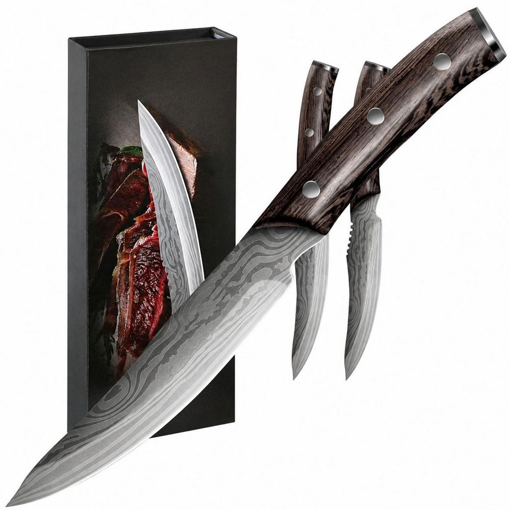 Anqtovp 4.8 in. Japanese High Carbon Stainless Steel Full Tang