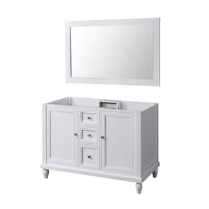Classic 48 in. W x 23 in. D x 32 in. H Bath Vanity Cabinet without Top in White