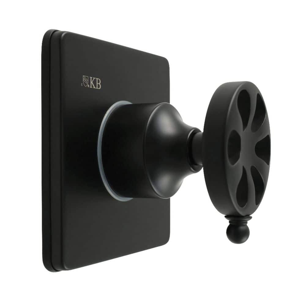 Belknap 1/2 in. Single-Handle 1-Hole Wall Mount 3-Way Diverter Valve with Trim Kit in Matte Black price history on PriceWatchPro