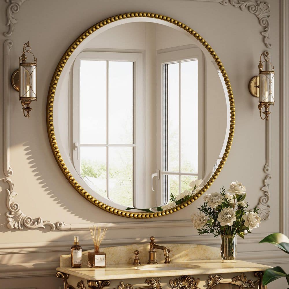 み*ぃ様 【早い者勝ち！】antique mirror 壁掛けゴールド アンティ Amazon.com: WallBeyond Gold Vintage Mirror for Vanity 22x30 Inch
