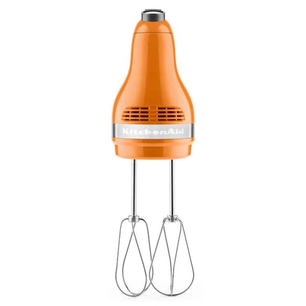 KitchenAid Ultra Power 5-Speed Tangerine Hand Mixer with 2 Stainless Steel Beaters