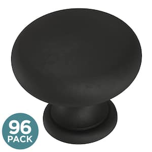 Garrett 1-1/4 in. (32 mm) Classic Matte Black Cabinet Knobs (96-Pack)