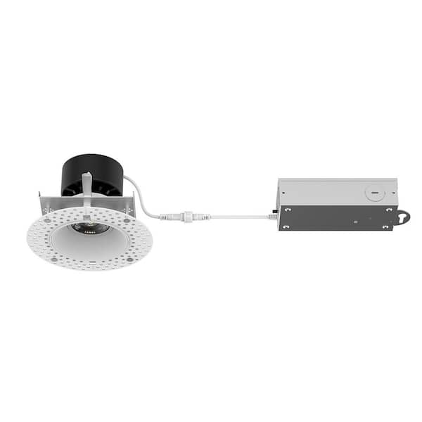 Kenric 3.5 in. Round Adjustable 5CCT Remodel IC Rated Indoor/Outdoor Integrated LED Recessed Light Trimless