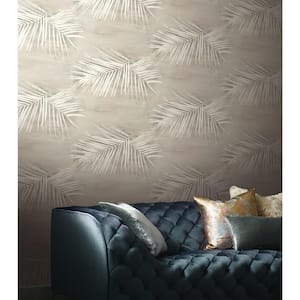 Light Grey Endless Summer Unpasted Paper Wallpaper Matte 27 in. x 27 ft.