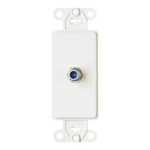 Decora Wall Jack with F-Type Coaxial Connector, White