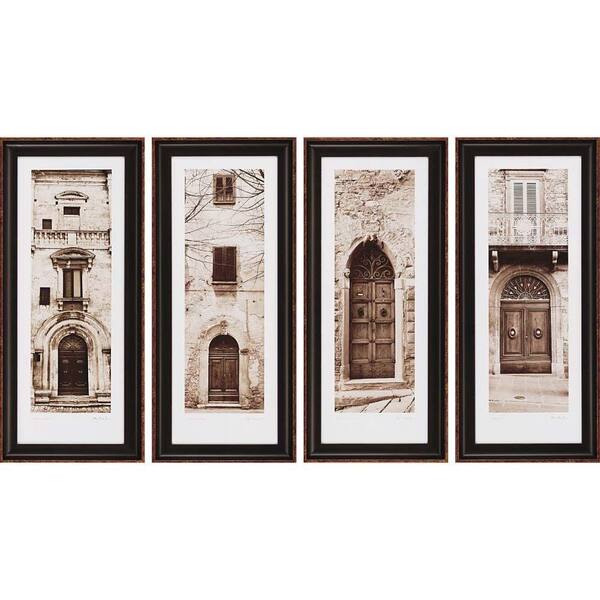 Unbranded 27 in. x 12 in. "La Porta" by Alan Blaustein Framed Printed Wall Art (4-Pack)