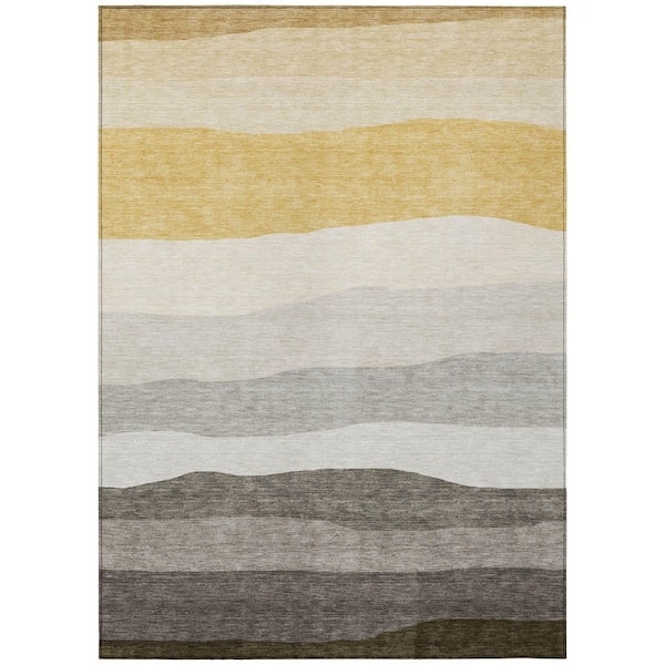 Addison Rugs Chantille Machine Washable Indoor/Outdoor Abstract ACN2023 Pewter 10 ft. x 14 ft. Area Rug