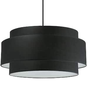 Priya 4-Light Matte Black Shaded Dome Chandelier for Living Room