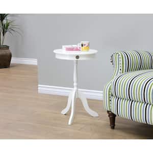 White Storage Side Table