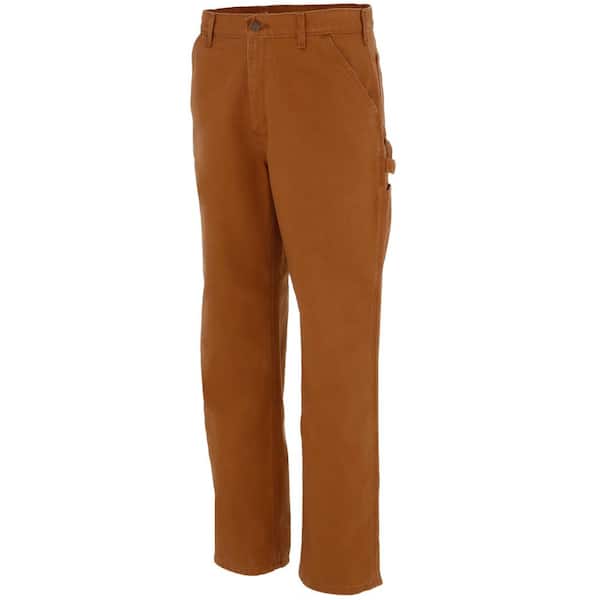 Carhartt Men's 34x32 Brown Cotton Straight Leg Non-Denim Bottoms