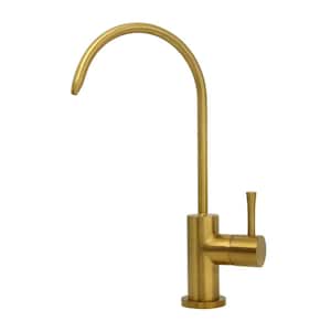 1-Handle Brushed Gold Drinking Fountain Water Faucet