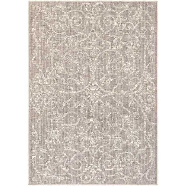 Monaco Summer Quay Cocoa Natural 4 ft. x 5 ft. Indoor/Outdoor Area Rug