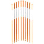36 in. Hollow Reflective Driveway Markers for Easy Visibility at Night, 5/16 in. Diameter Orange, ( 100-Pack)