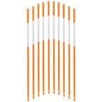 36 in. Hollow Reflective Driveway Markers Driveway Poles for Easy Visibility at Night,5/16 in. Dia Orange, (50-Pack)