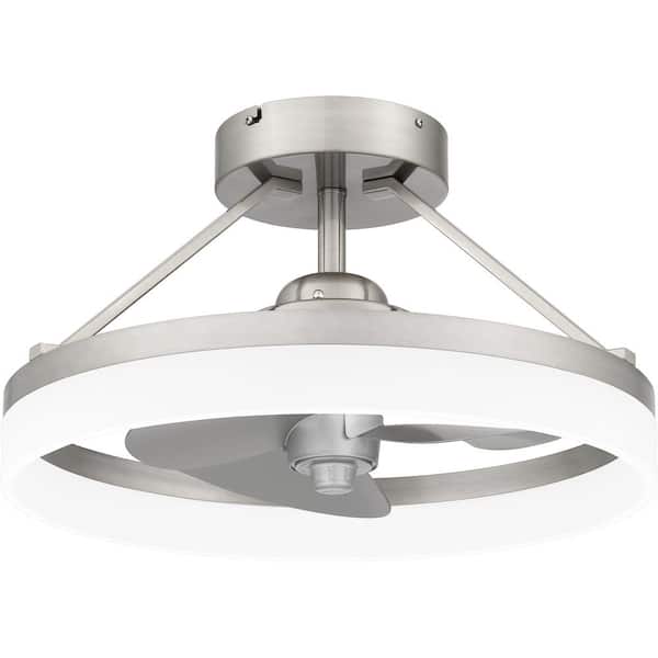 Quoizel Cohen 19.75 in. LED Indoor Brushed Nickel Ceiling Fan with Remote
